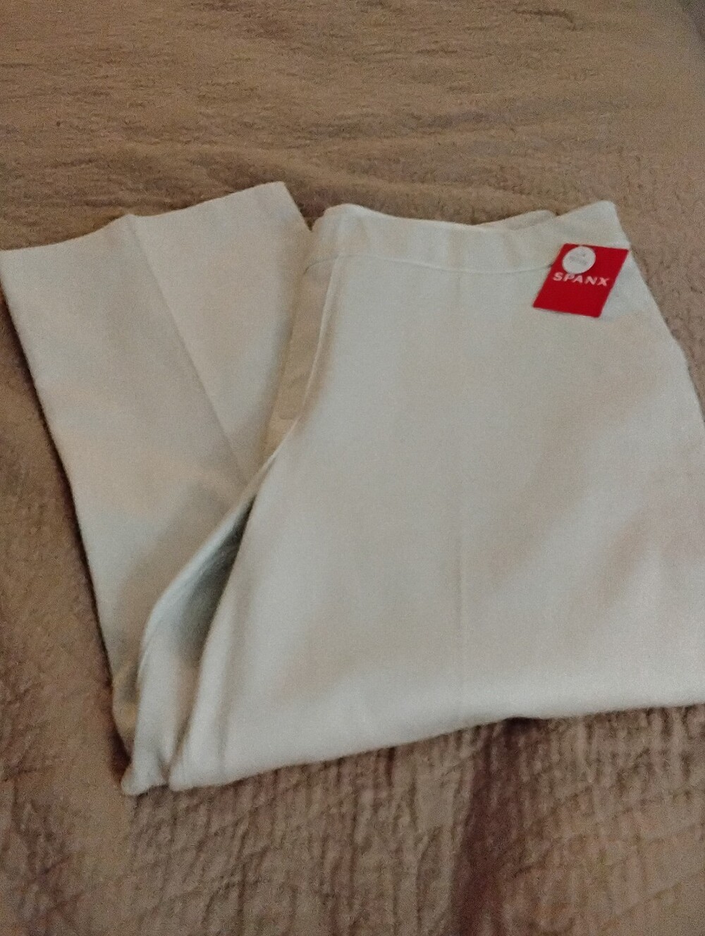 NWT SPANX Pure White Pants, Size L, Petite